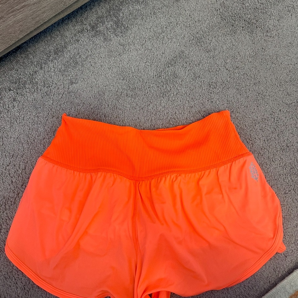 Vibrant Orange Free People Women's Shorts